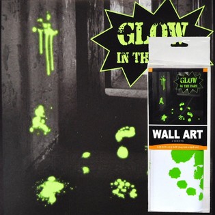 GLOW IN THE DARK WANDDECORATIOUN STICKEREN (6 St.)