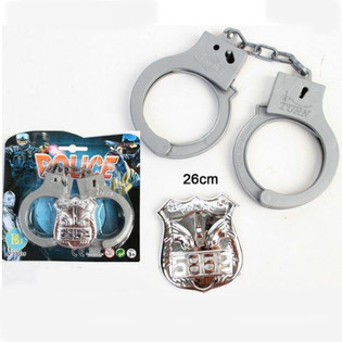 POLICE HANDSCHELLEN & BADGE (24 Stk.)