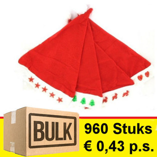*** BULK OFFER *** MIX LUICHTEND CHR&Euml;SCHTDAGSMUTZEN (960 Stk.)