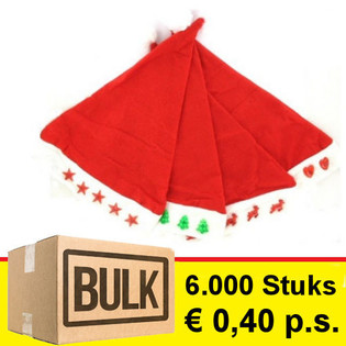 ***BULK-OFFER*** SORT&Eacute;IERTE PAK LED-LIICHTEND CHR&Euml;SCHTDAGSM&Uuml;TZEN (6.000 Stk.)