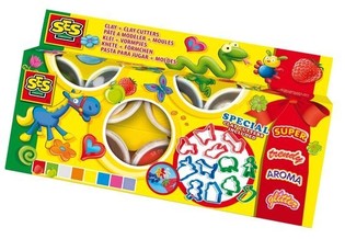 SES Kn&eacute;itset, Claymania 8x90g + Formen (1 Stk.)