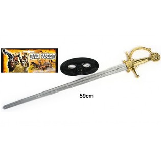 Grousse Zoro Masker a Schw&auml;ert Set - 59 cm (6 Stk.)