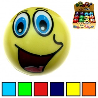 Smiley PU Stressb&auml;ll Display (24 Stk.)