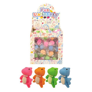Dinosaurier-Rad&eacute;iergummien am Display (60 Stk.)