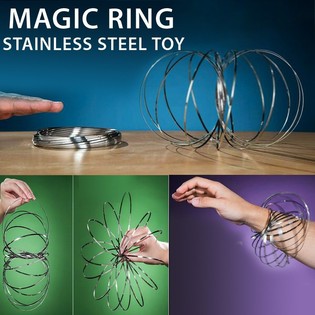 Magic Rings / Flow Rings - Kinetic 3D Magic Ring - SILWER | OP KAART (12 St.)