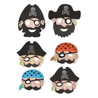 Piratemasken aus Schaumstoff fir Jongen (24 Stk.)