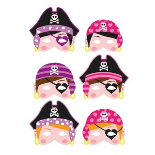 PIRATEMASKEN AUS SCHAUMSTOFF - MEEDERCHER (24 Stk.)