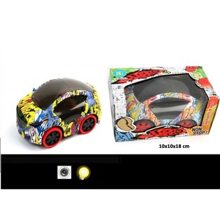 Bump & Go Graffiti-Auto mat Luucht & Sound (6 Stk.)