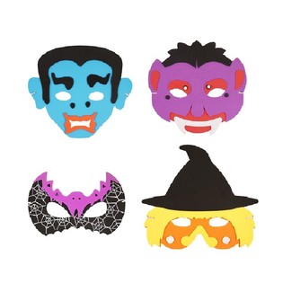 Mix Halloween Masken aus Foam (24 Stk.)