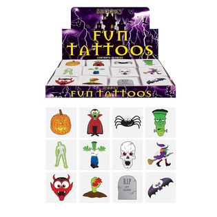 Fun Tattoos &ndash; Modell Halloween (48 P&auml;ck x 12 Stk.)
