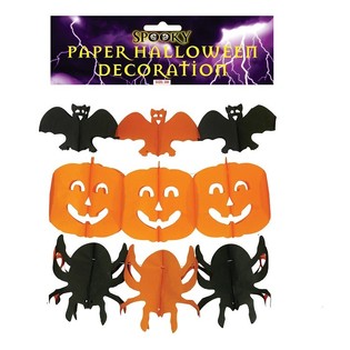 Mix Halloween Dekorationsgirlanden &ndash; 300 cm laang (6 Stk.)