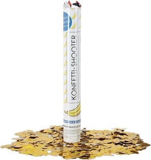 Confetti Kanoun Banann &ndash; Faarf: giel - 40 cm - party popper (10 Stk.)