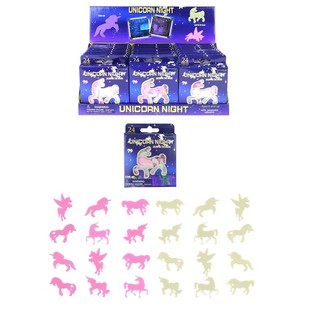 GLOW IN THE DARK UNICORNS / EENH&Auml;RN FIR UN DE PLAFONG (24 Stk.)