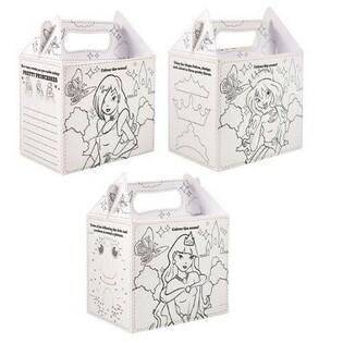 Men&uuml;boxen Prinzessin fir selwer auszemolen - 14 x 9,5 x 18 cm (24 Stk.)