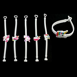 UNICORN / EENHOORN KINDER SILIKON-ARMBANDER (12 Stk.)