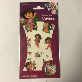 TATTOO STICKER SET: DORA, 20 x 10 cm (10 Stck.)