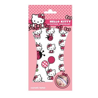HELLO KITTY Tempor&auml;r Tattooen - Dim. 20 x 10 cm (10 Stck.)