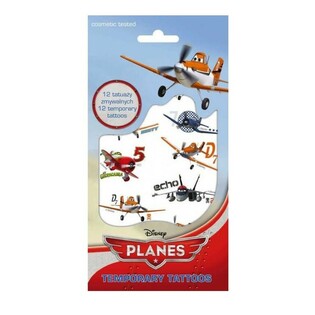 Disney Planes Tempor&auml;r Tattooen, Dim. 20 x 10 Cm (10 Stk.)
