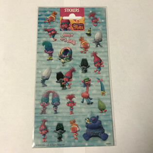 Stickerblat: TROLLS, 20 x 10 cm (10 Stk.)