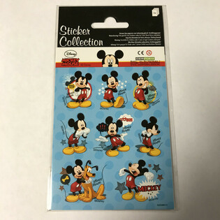 STICKERE-BLAT: DISNEY MICKEY MOUSE, Dim. 16 x 9 cm (10 Stk.)
