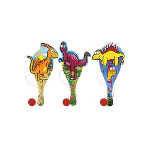 DINOSAURIER PADDLE BALL SPILL (24 Stk.)
