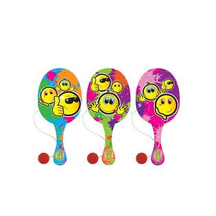 Smiley Paddle Bat Ball Spill (12 Stk.)