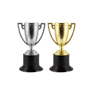 Gew&euml;nner Pokal &ndash; 10 cm Mix Gold & S&euml;lwer (12 Stk.)