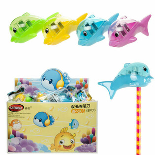 DELFIN BL&Auml;IST&Euml;FTSPITZER, MIX FAARWEN AN DISPLAY (48 St.)