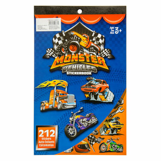 Monster Truck Stickerbuch mat 212 Sticker (12 Stk.)