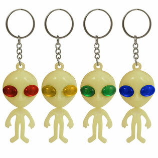 Glow in the Dark Alien Schl&euml;sselunh&auml;nger (60 Stk.)