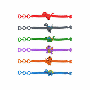 DINOSAURIER SILIKON-ARMB&Auml;NNER FIR KANNER (100 Stk.)