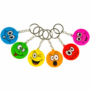 SMILEY SCHL&Euml;SSELH&Auml;NGER (48 Stck.)