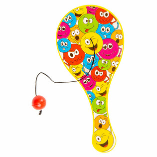 Smiley Paddle Bat mat Gummisball (48 St&eacute;ck)