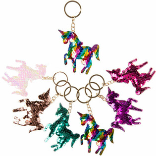 UNICORN SCHL&Euml;SSELUNH&Auml;NGER MAT PAILLETTE (12 St.)