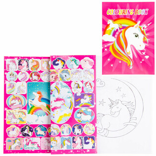 Unicorn Molbuch A4 mat Stickeren (12 St&eacute;ck)