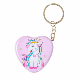 Schl&euml;sselh&auml;nger mat Metallsk&euml;scht Unicorn / Eenhaor (24 Stk.)