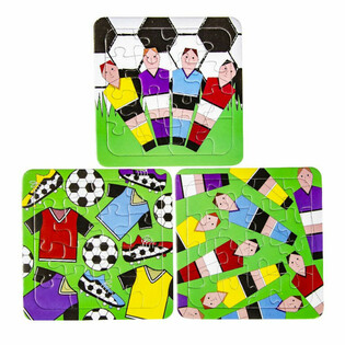 MIX FUSSBALL PUZZELEN - 14 x 14 cm (50 St&eacute;ck)