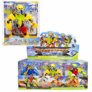 THUNDERBOLT ROBOT WARRIOR ACTION FIGUR AN DISPLAY (12 St&eacute;ck)