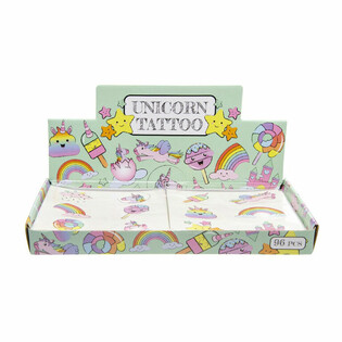 Fun Tattoo&euml; &ndash; Modell: Unicorn / Eenhoorn (96 Stk.)