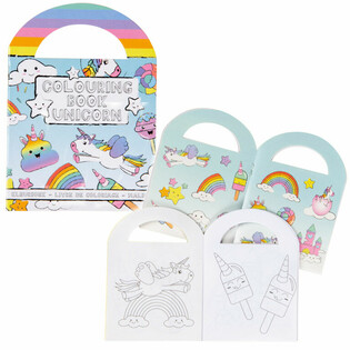 Kleng Unicorn-Molbicher mat Stickeren (48 Stk.)