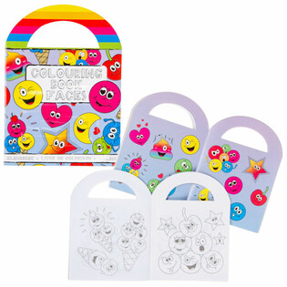 Kleng Smiley-Molbicher mat Stickeren (48 Stk.)