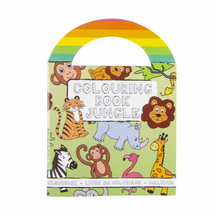 Kleng Jungle D&eacute;ieren Moolbicher mat Sticker (48 St&eacute;ck)