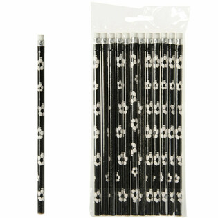 Fussball Bl&auml;ist&euml;ft mat Gummi - 12 St&eacute;ck