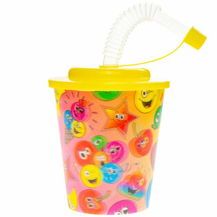 Tr&eacute;nkbecher / &Auml;isbecher mat Str&eacute;i &ndash; Smiley, 250 ml (12 Stk.)