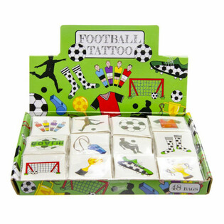 Fun Tatoe&euml;en Fussball - Display mat 48 P&auml;ck (12 Tatoe&euml;en pro Pak)