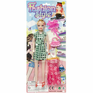 Fashion Popp mat Kleed op Kaart (12 Stk.)