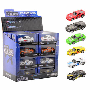 DIE CAST - SUPER SPORT AUTOEN, SKALA 1:43 A DISPLAY (24 St.)