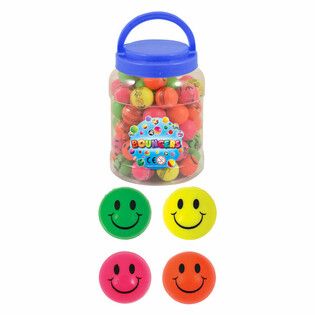 Smiley Flummis &Oslash;3,3cm - D&euml;ppche mat 72 St&eacute;ck