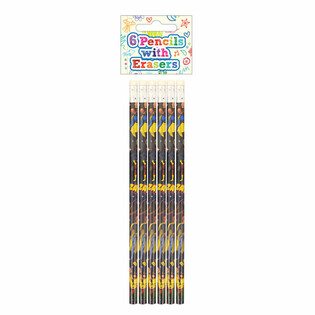 6-deelege Super Helden Bl&auml;ist&euml;ft & Gummi Set - Display (24 S&auml;tz)
