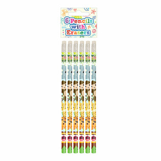 Jungle Dieren Bl&auml;ist&euml;ft mat Gummi Set (6-deeleg) - Display (24 Seter)